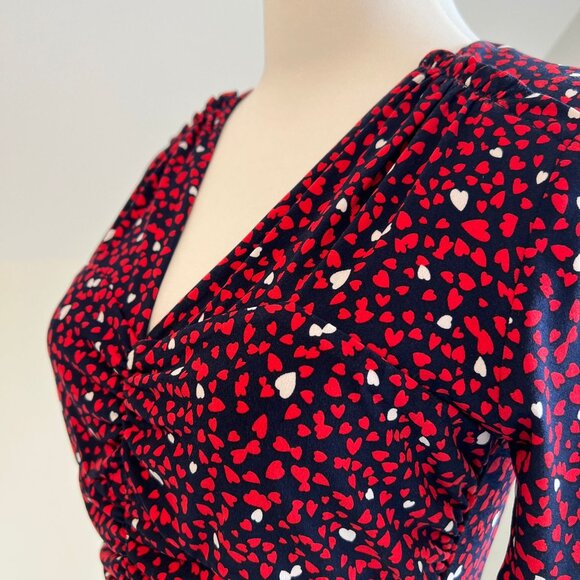 MICHAEL Michael Kors Heart-Print Ruched Matte-Jersey Dress - Picture 4 of 7